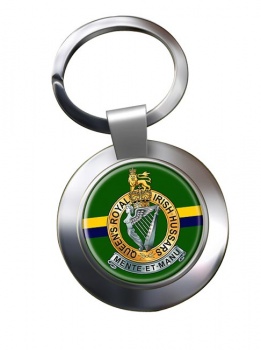 Queen's Royal Irish Hussars (British Army) Chrome Key Ring