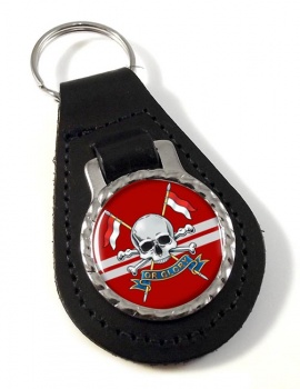 Queen's Royal Lancers (British Army) Leather Key Fob