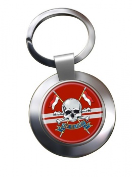 Queen's Royal Lancers (British Army) Chrome Key Ring