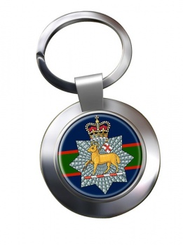 Queen's Royal Surrey Regiment (British Army) Chrome Key Ring