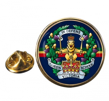 Queen Victoria School (British Army) Round Pin Badge