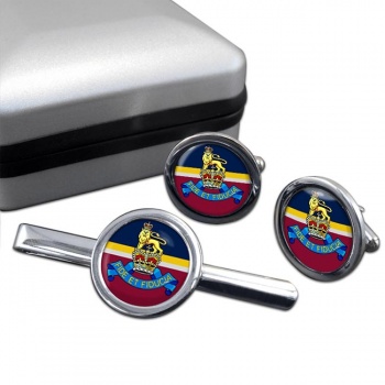 Royal Army Pay Corps (British Army) Round Cufflink and Tie Clip Set