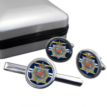 Royal Army Service Corps (British Army) Round Cufflink and Tie Clip Set