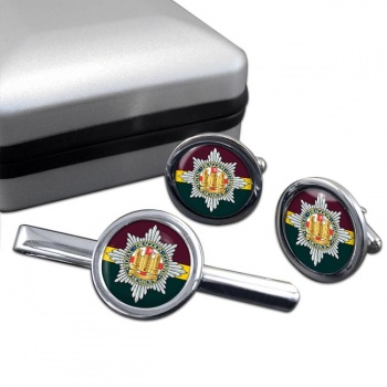Royal Dragoon Guards (British Army) Round Cufflink and Tie Clip Set