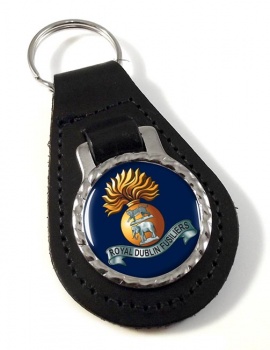 Royal Dublin Fusiliers (British Army) Leather Key Fob