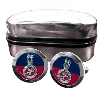 Royal Devon Yeomanry (British Army) Round Cufflinks