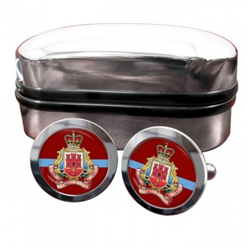 Royal Gibraltar Regiment (British Army) Round Cufflinks