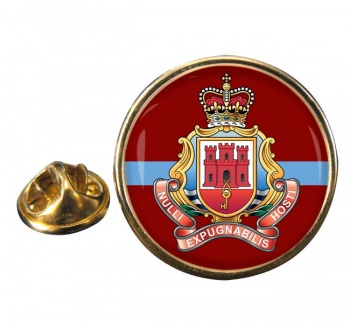 Royal Gibraltar Regiment (British Army) Round Pin Badge