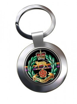 Royal Hampshire Regiment (British Army) Chrome Key Ring