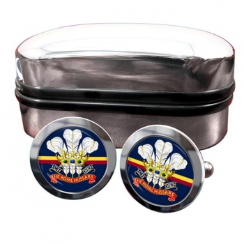 Royal Hussars (Prince of Wales's Own) (British Army) Round Cufflinks