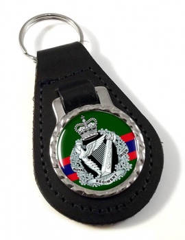 Royal Irish Regiment (British Army) Leather Key Fob