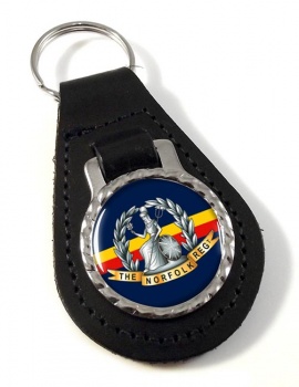 Royal Norfolk Regiment (British Army) Leather Key Fob