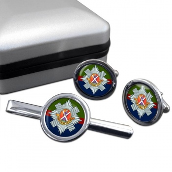 Royal Scots (British Army) Round Cufflink and Tie Clip Set