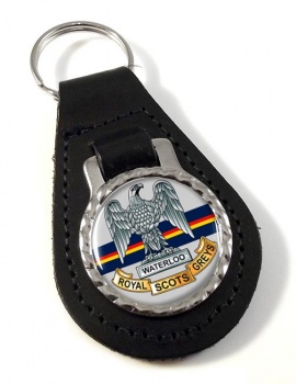 Royal Scots Greys (British Army) Leather Key Fob