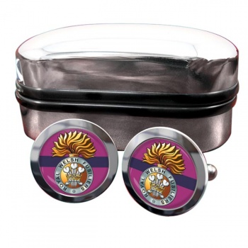 Royal Welsh Fusiliers (British Army) Round Cufflinks