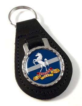 Queen's Own Royal West Kent Regiment (British Army) Leather Key Fob