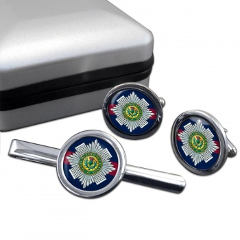 Scots Guards (British Army) Round Cufflink and Tie Clip Set