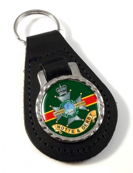 Sherwood Foresters (British Army) Leather Key Fob
