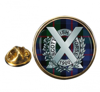 Scottish Horse (British Army) Round Pin Badge