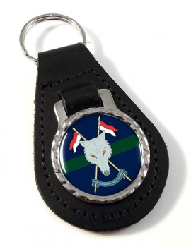 Scottish and North Ireland Yeomanry (British Army) Leather Key Fob