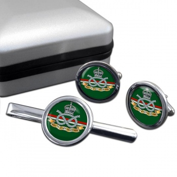 South Staffordshire Regiment (British Army) Round Cufflink and Tie Clip Set