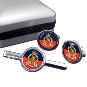 Staff and Personnel Support Branch (British Army) Round Cufflink and Tie Clip Set