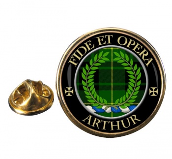 Arthur Ancient Scottish Clan Round Pin Badge