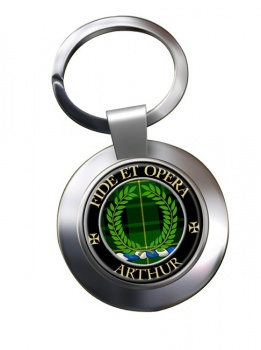 Arthur Ancient Scottish Clan Chrome Key Ring