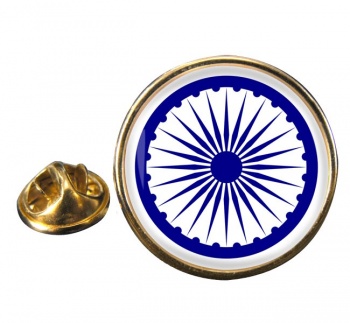 Ashoka Chakra Round Pin Badge