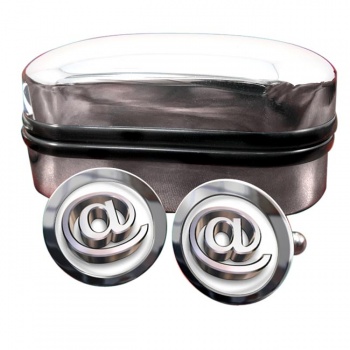 @ at Sign Round Cufflinks