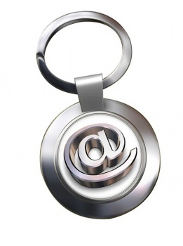 @ at Sign Chrome Key Ring