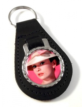 Audrey Hepburn Leather Key Fob