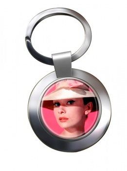 Audrey Hepburn Chrome Key Ring