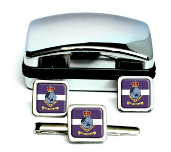 Royal Australian Survey Corps Square Cufflink abd Tie Clip Set