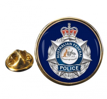 Australian Federal Police Round Pin Badge