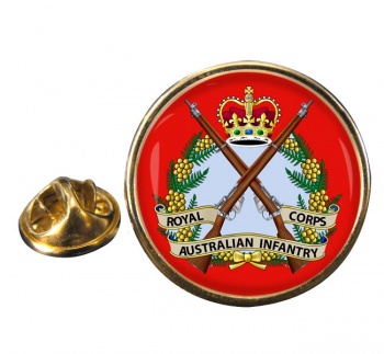 Royal Australian Infantry Corps Round Pin Badge