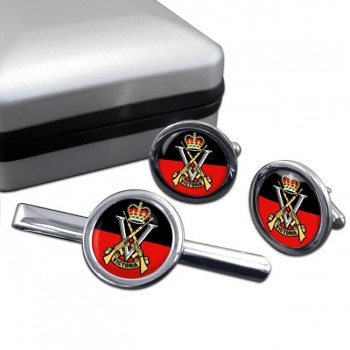 Royal Victoria Regiment (Australian Army) Round Cufflink and Tie Clip Set