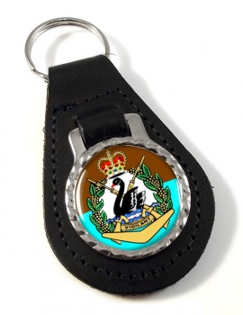 Royal Western Australia Regiment (Australian Army) Leather Key Fob