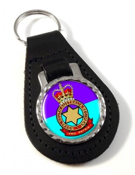 Royal South Australia Regiment (Australian Army) Leather Key Fob
