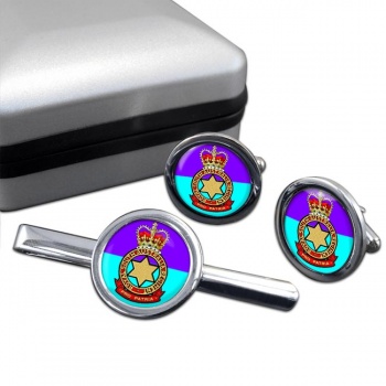 Royal South Australia Regiment (Australian Army) Round Cufflink and Tie Clip Set