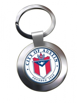 Austin TX Metal Key Ring