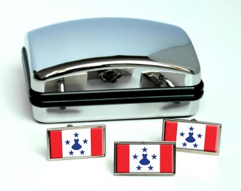 Austral Islands Flag Cufflink and Tie Pin Set