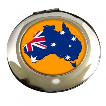 Australian Flag Map Round Mirror