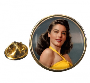 Ava Gardner Round Pin Badge