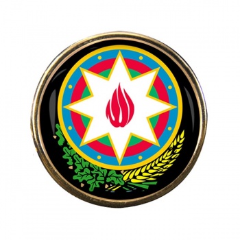 Azerbaijan Round Pin Badge