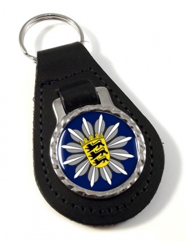 Polizei Baden-Wurttemberg Leather Key Fob