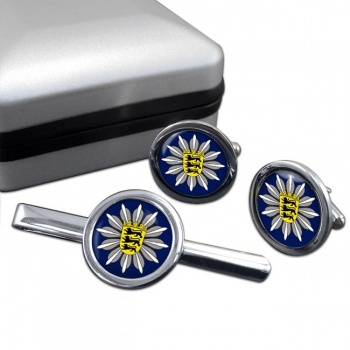 Polizei Baden-Wurttemberg Round Cufflink and Tie Clip Set