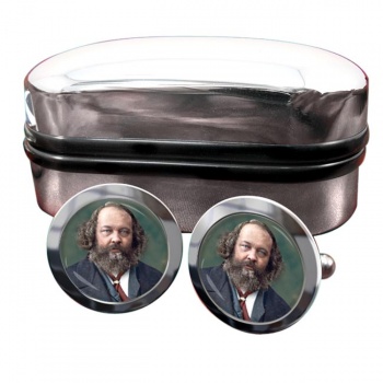 Mikhail Bakunin Round Cufflinks