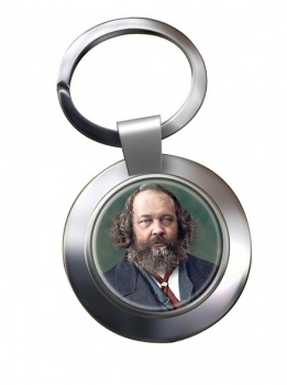 Mikhail Bakunin Chrome Key Ring