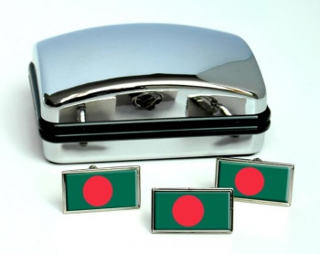 Bangladesh Flag Cufflink and Tie Pin Set